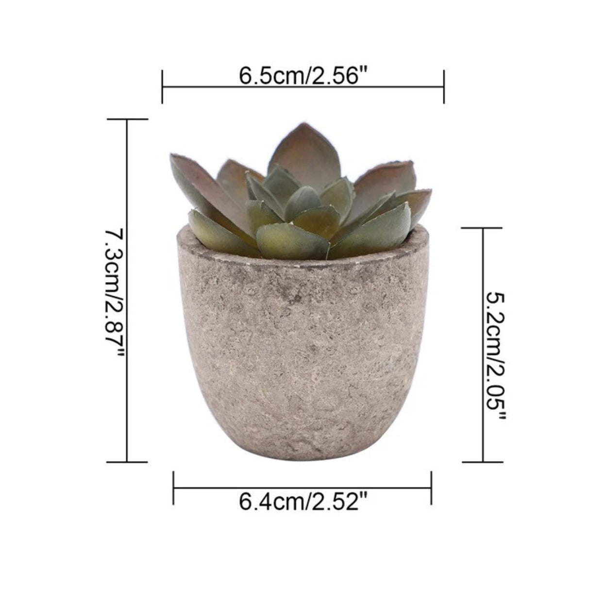 Green Fake Succulent Desk Plant