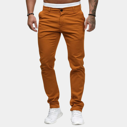 Lightweight Mens Chino Pants Slim Fit Summer Wear - Luxicro