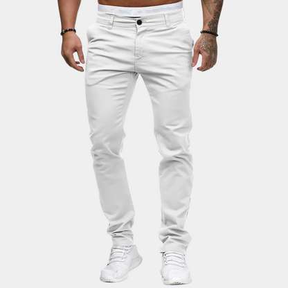 Lightweight Mens Chino Pants Slim Fit Summer Wear