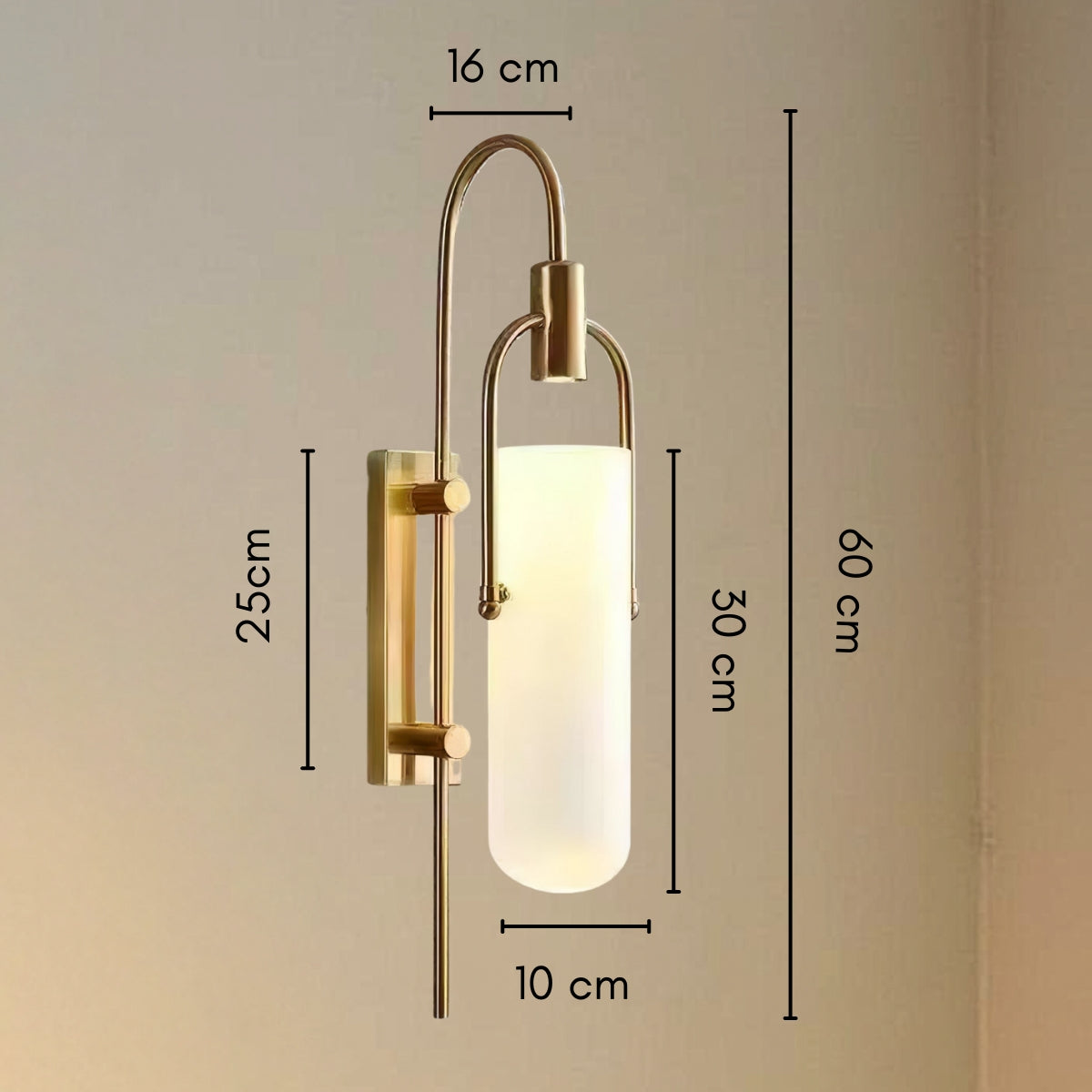 Modern Silver Glass Wall Lamp