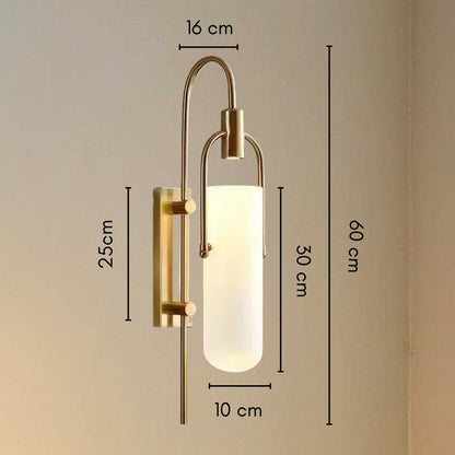 Modern Silver Glass Wall Lamp