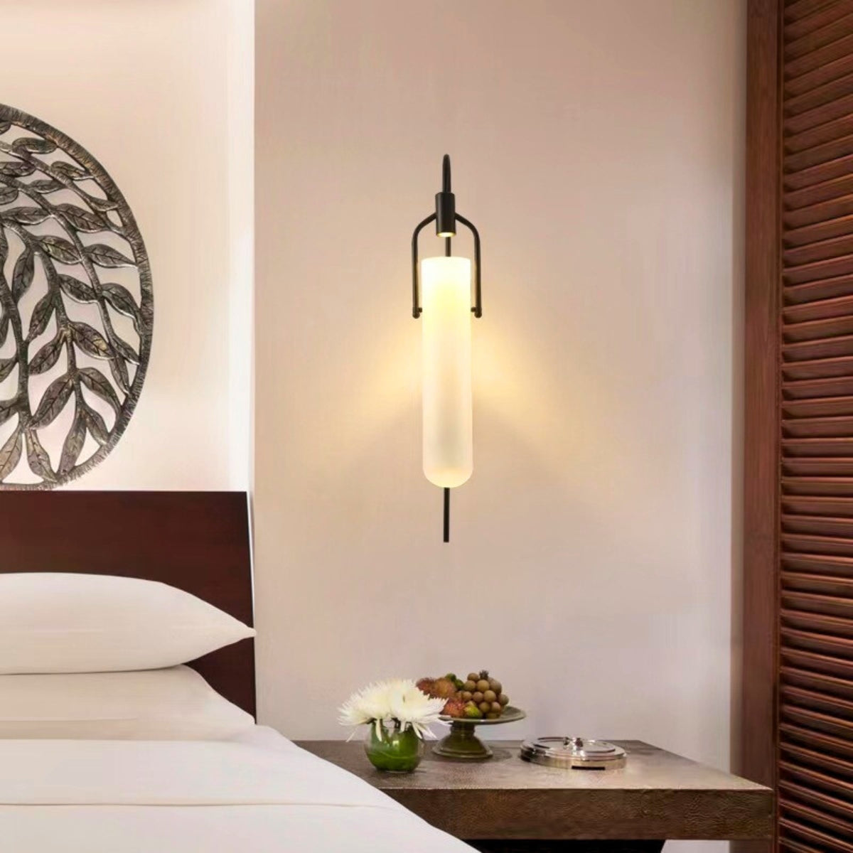 Modern Silver Glass Wall Lamp