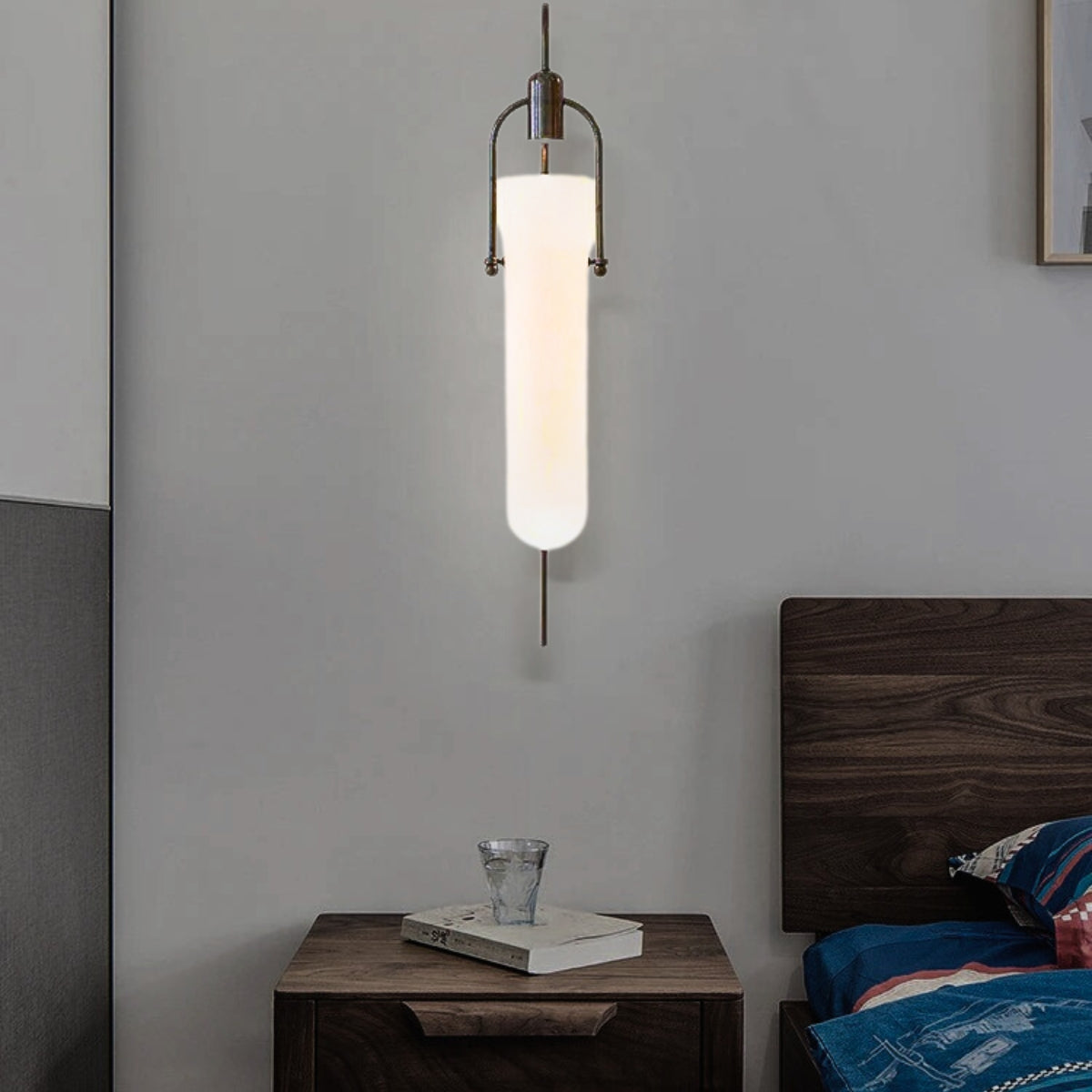 Modern Silver Glass Wall Lamp