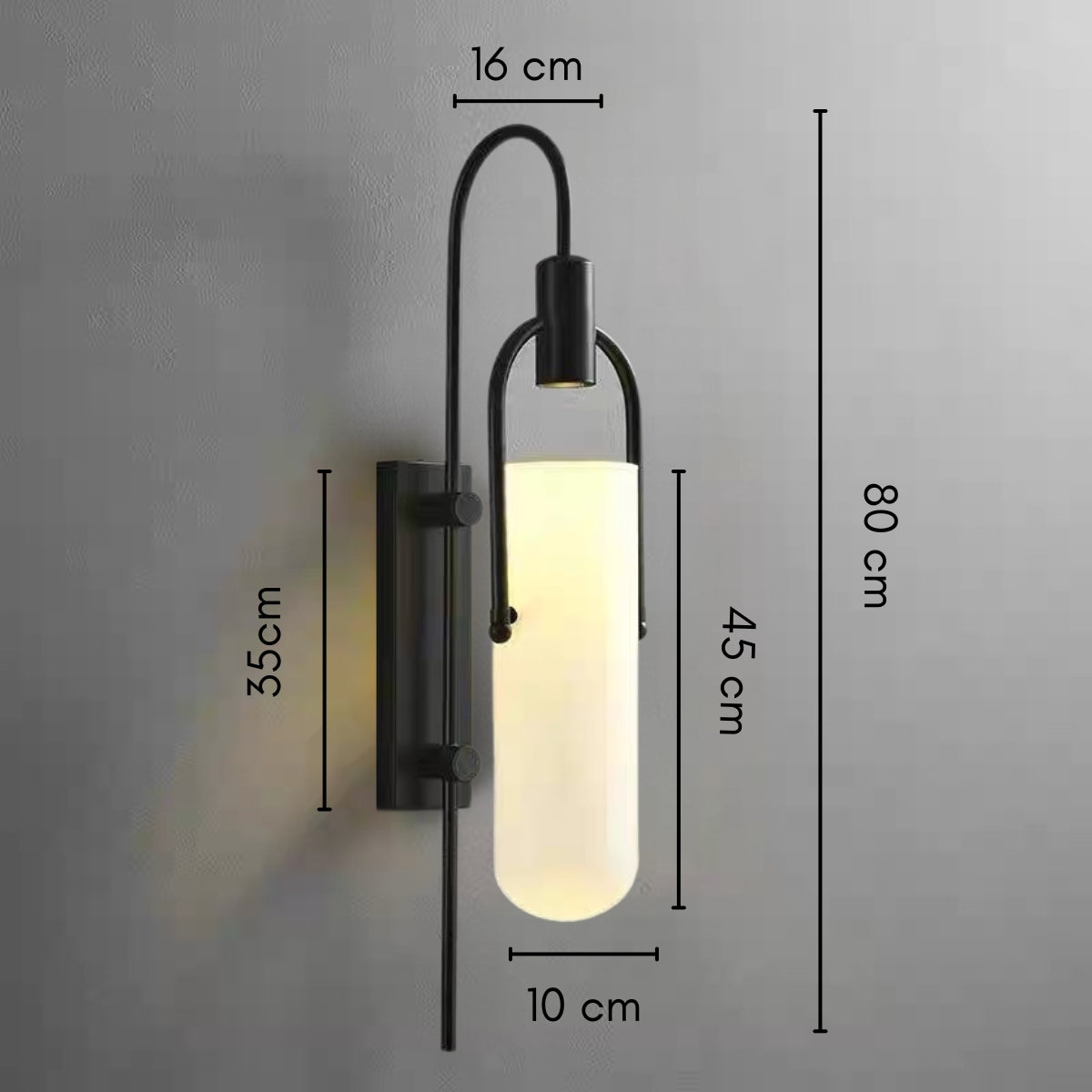 Modern Silver Glass Wall Lamp