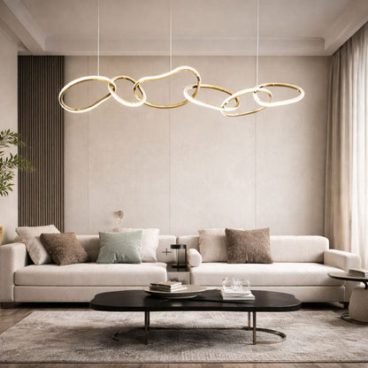 Luxury Hanging Oval LED Ceiling Light Fixtures