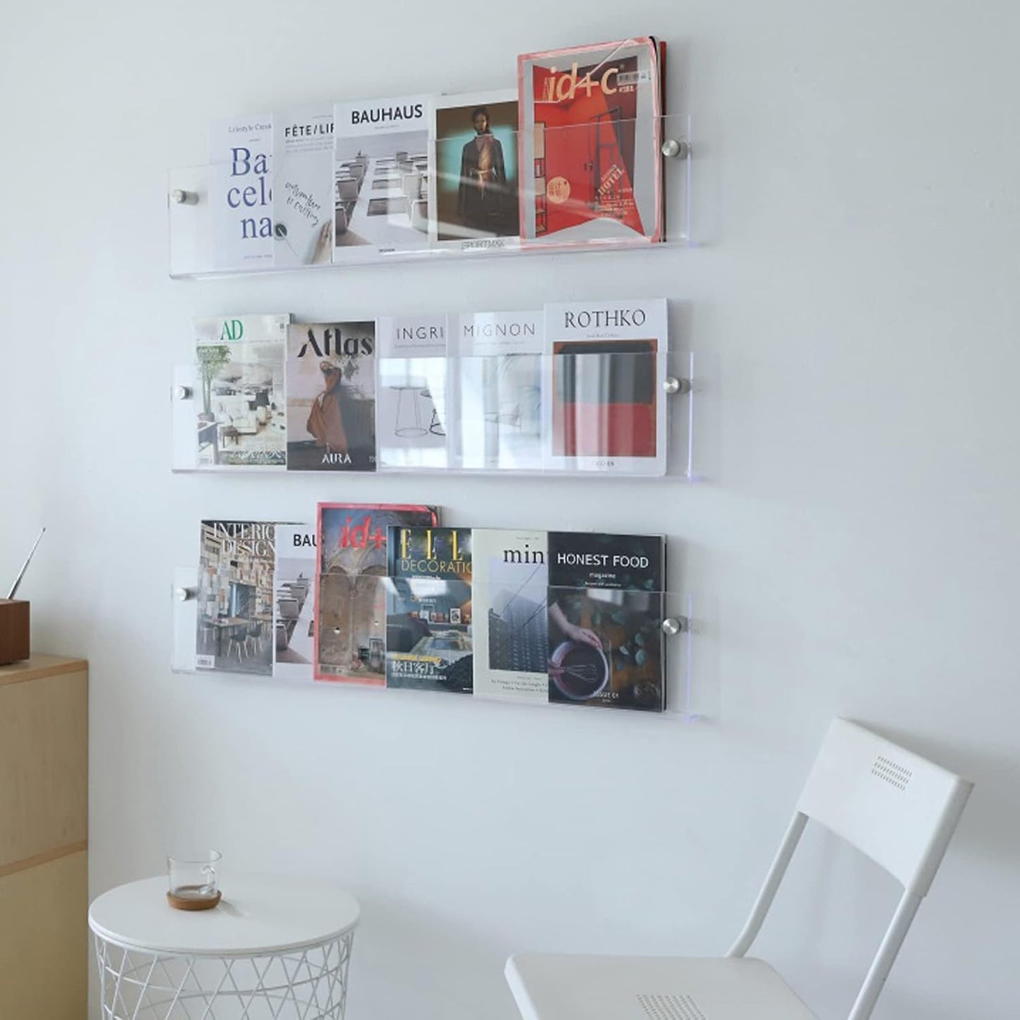 Stylish Wall Mount Magazine Holder