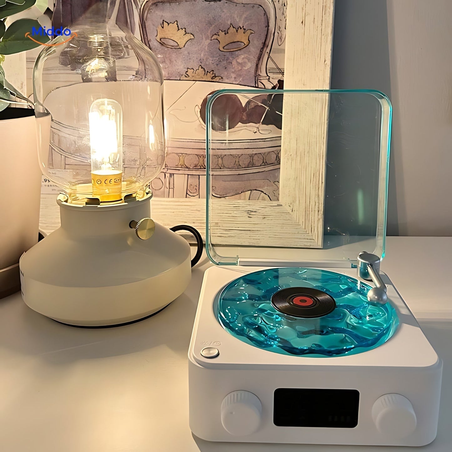 Portable Retro Record Player System