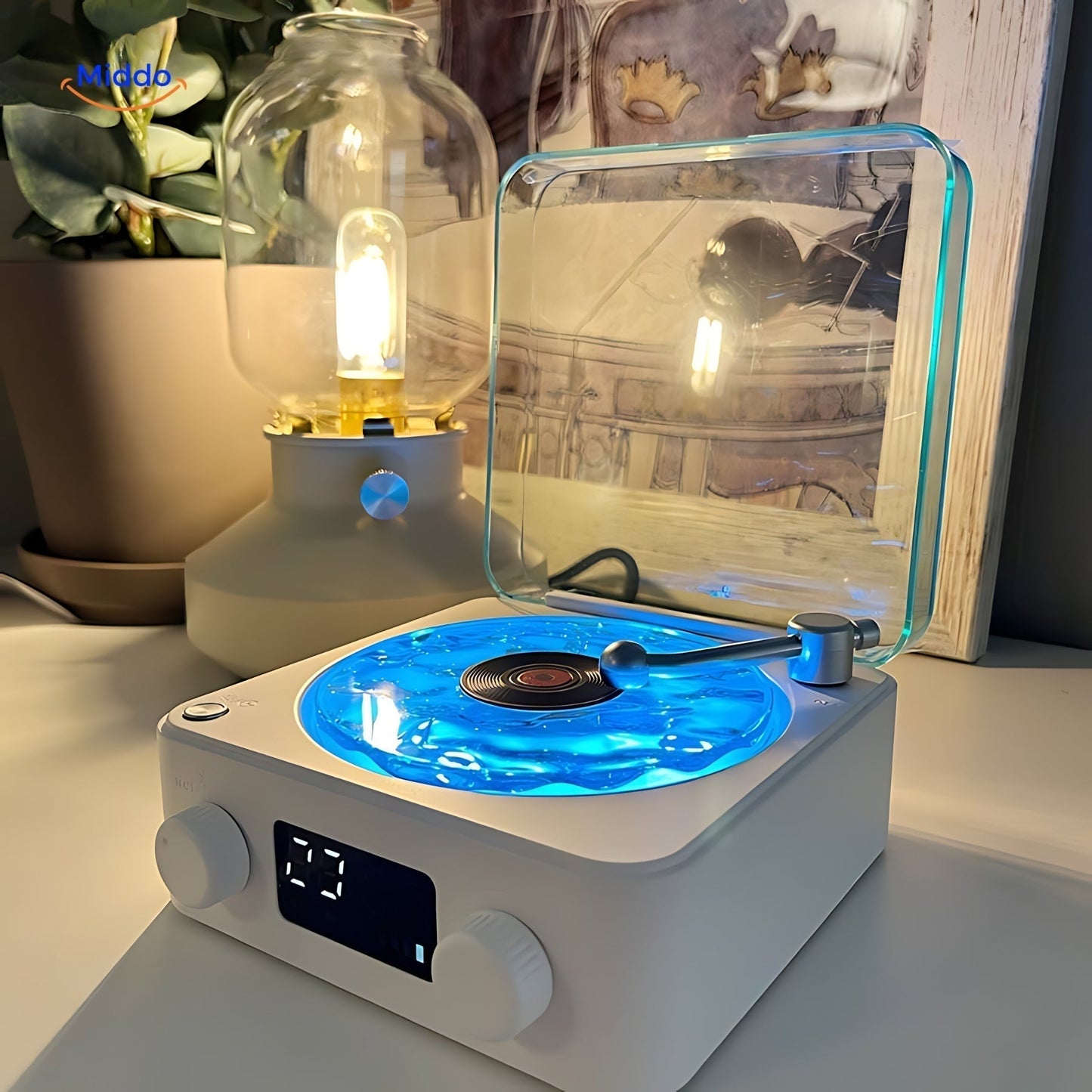 Portable Retro Record Player System - Luxicro