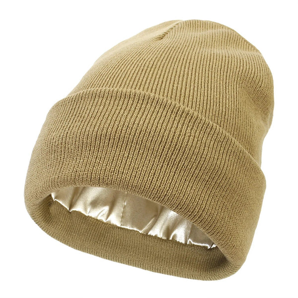 Soft Silk Winter Beanie - Warm Hair Protection Hat