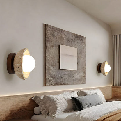 Classic Stone Effect LED Wall Lamp