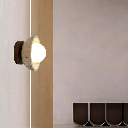 Classic Stone Effect LED Wall Lamp