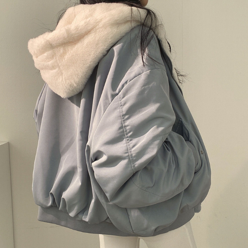 Cozy Reversible Women's Fleece Hooded Jacket - Luxicro