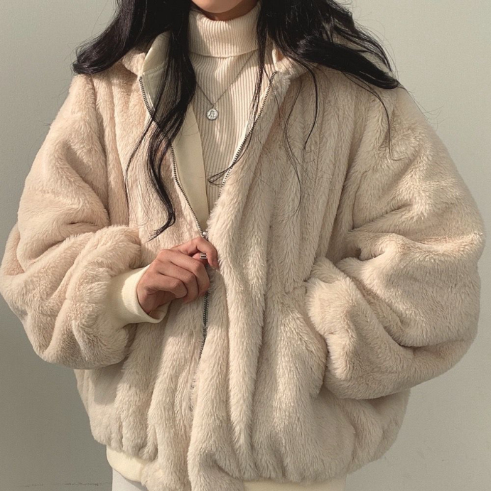 Cozy Reversible Women's Fleece Hooded Jacket