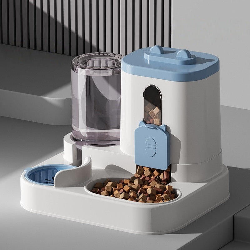 Dual Pet Feeder and Water Bowl Station