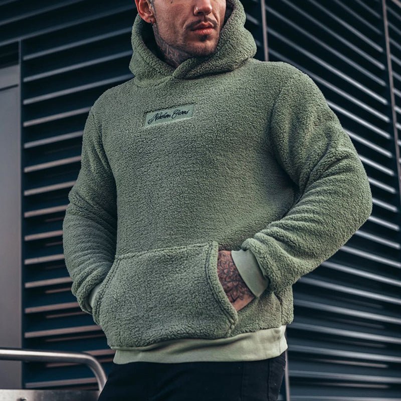 Warm Mens Fleece Hoodie - Soft Sherpa Jacket - Luxicro