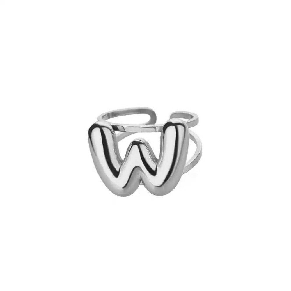 Custom Initial Open Ring Adjustable Fit