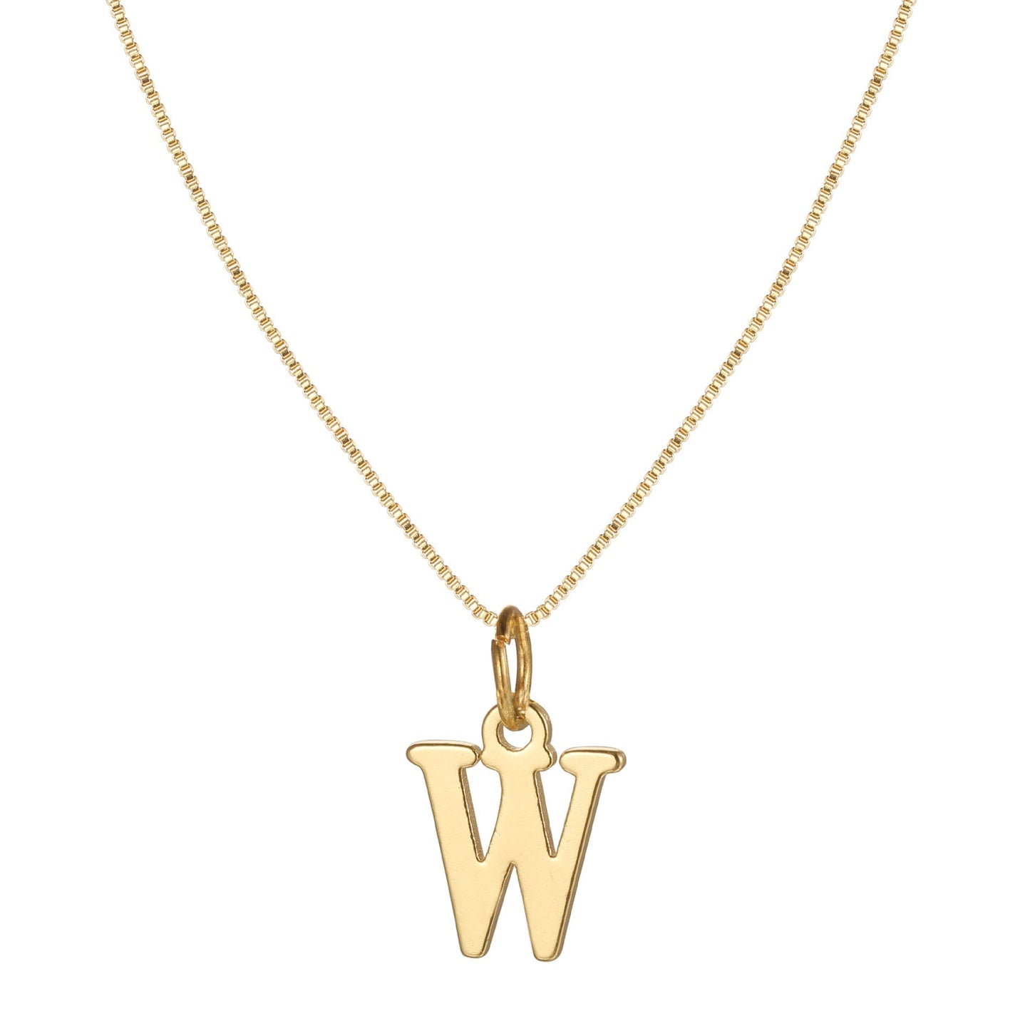 Classic 14k Gold Monogram Pendant Necklace
