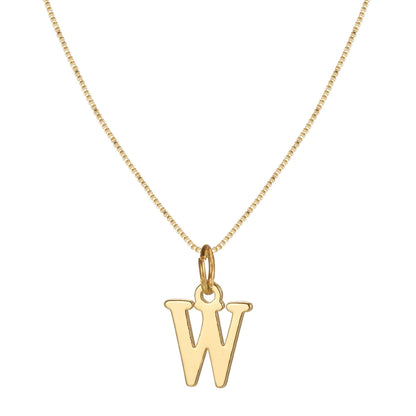 Classic 14k Gold Monogram Pendant Necklace