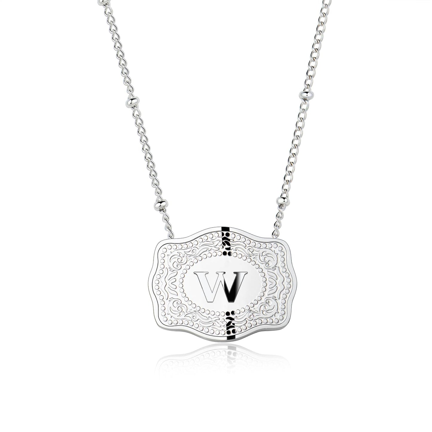 Dainty Monogram Pendant Necklace With Charm