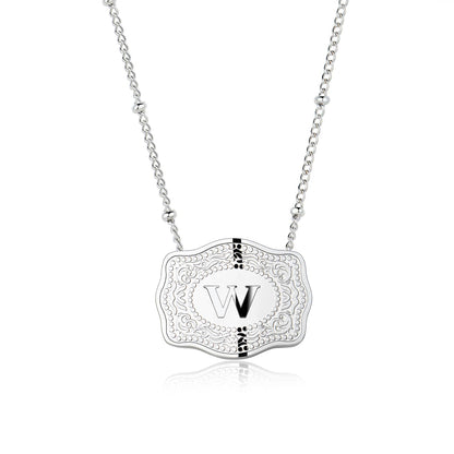 Dainty Monogram Pendant Necklace With Charm