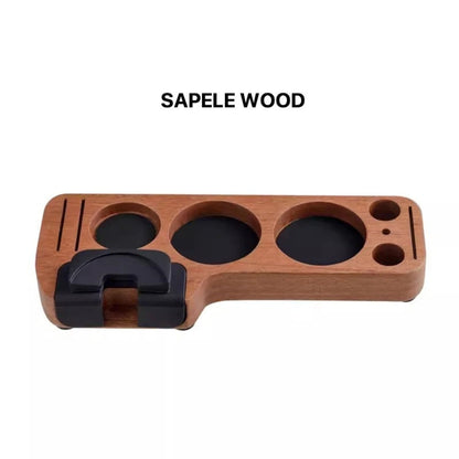 Wooden Compact Coffee Tamper Holder Stand