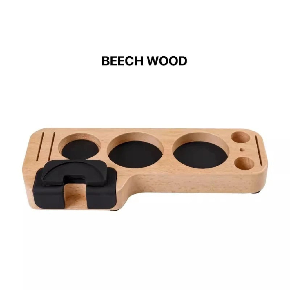 Wooden Compact Coffee Tamper Holder Stand