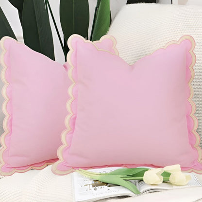 Soft Ruffled Cotton Pillow Cover