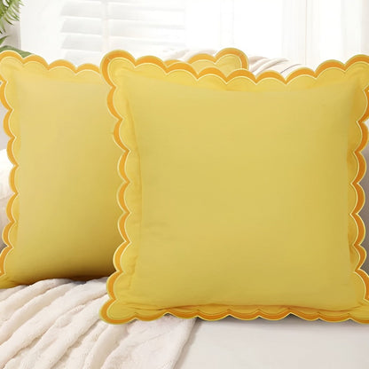 Soft Ruffled Cotton Pillow Cover