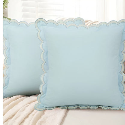 Soft Ruffled Cotton Pillow Cover