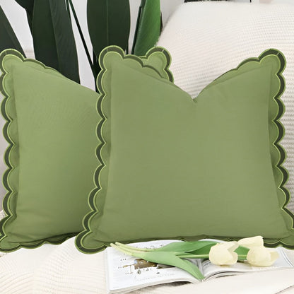 Soft Ruffled Cotton Pillow Cover