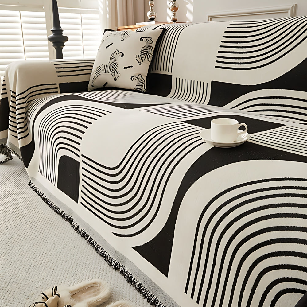 Colorful Striped Bohemian Couch Slipcover