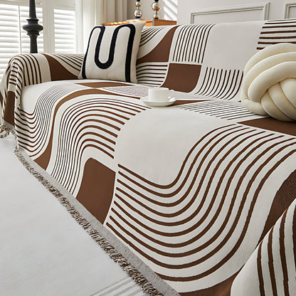 Colorful Striped Bohemian Couch Slipcover