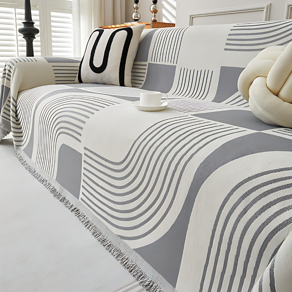 Colorful Striped Bohemian Couch Slipcover - Luxicro