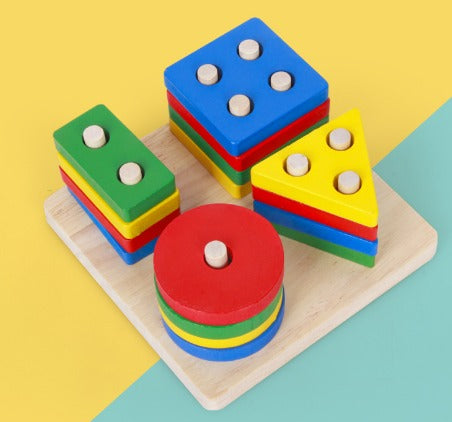 Vibrant Children's Construction Blocks Toy