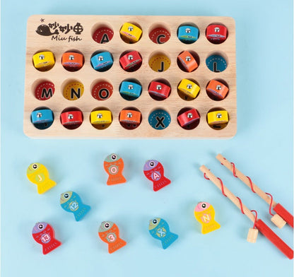 Classic Childrens Wooden Fishing Toy Set