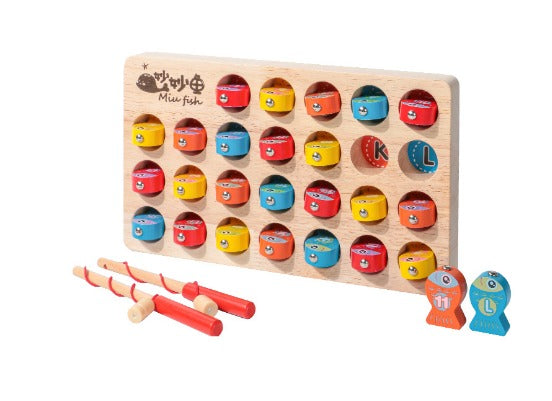Classic Childrens Wooden Fishing Toy Set - Luxicro