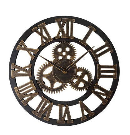 Rustic Wooden Wall Clock - Reclaimed Ironwood - Luxicro