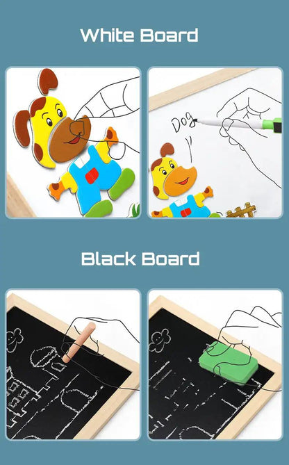 Kids Magnetic Chalkboard Drawing Table