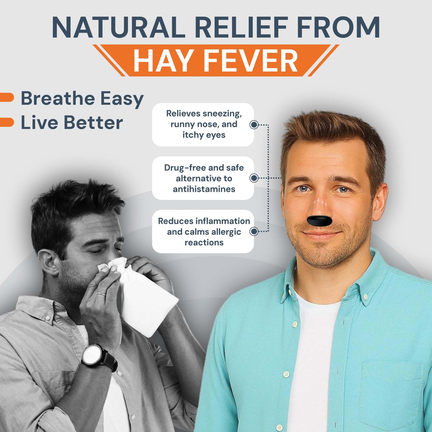 Compact Red Light Nasal Relief Device