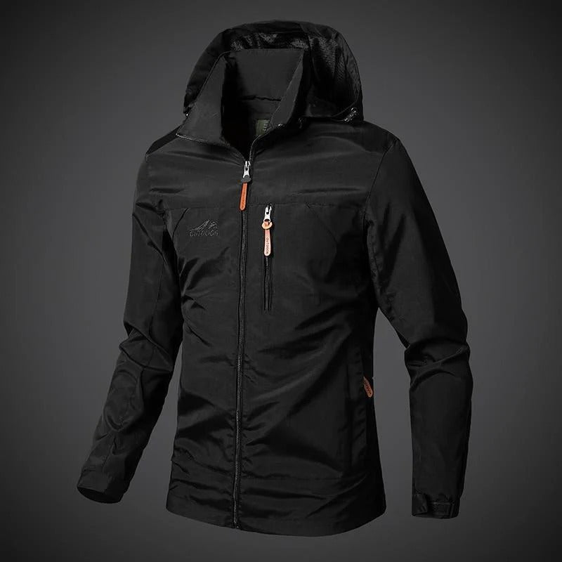 Waterproof Hooded Zip Up Sports Coat