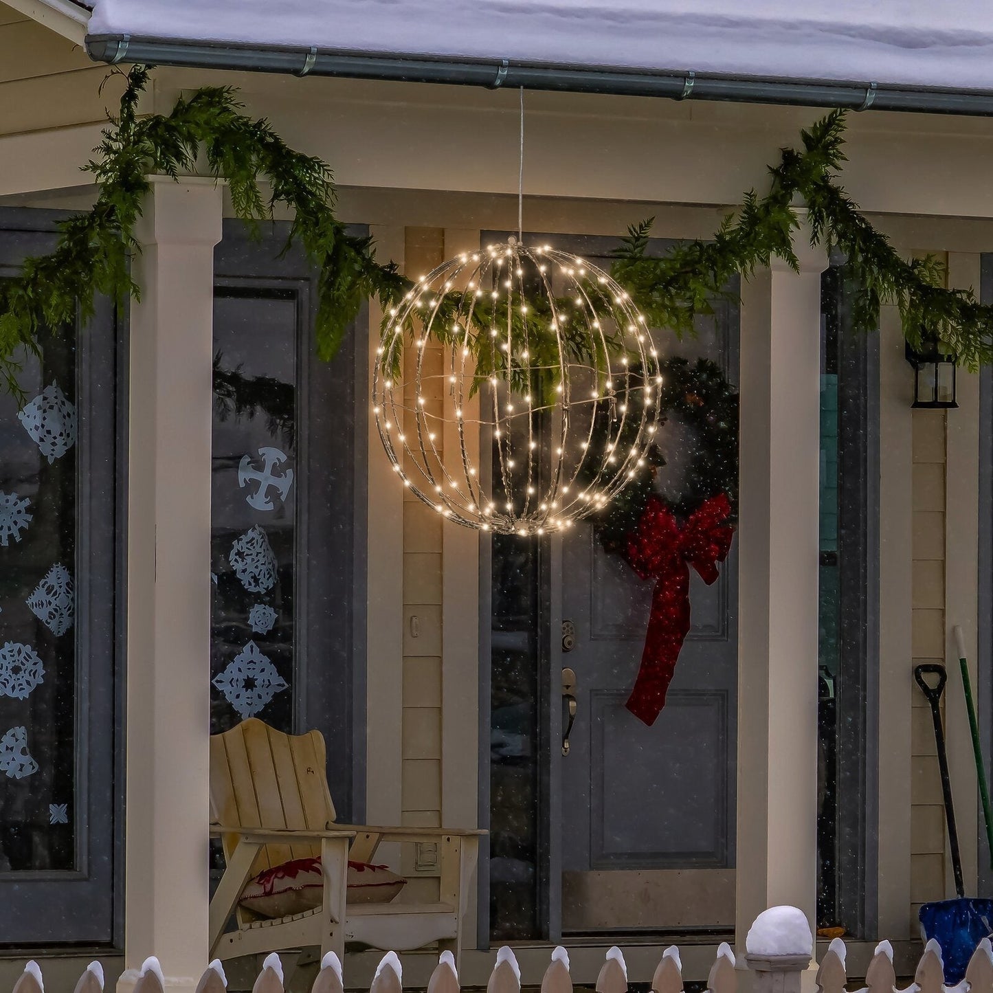 Bright LED Christmas Ball String Lights Outdoor Decor Set