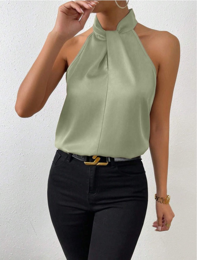 Livia | Chic Blouse with Flowy Neckline - Luxicro