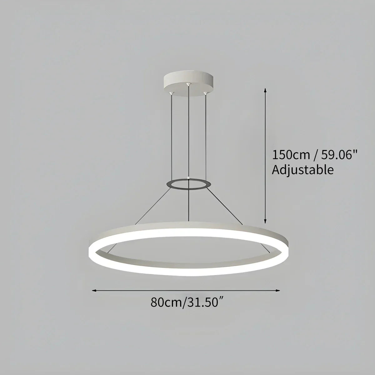 Round LED Hanging Light for Home Ceiling