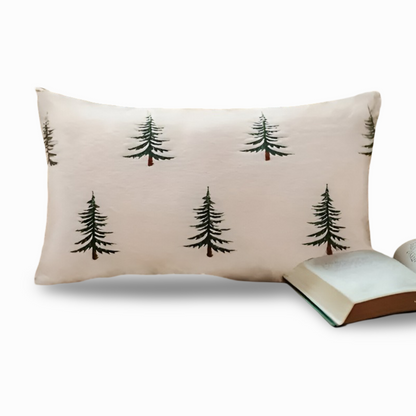Soft Holiday Pillow Covers with Christmas Tree Pattern - Luxicro