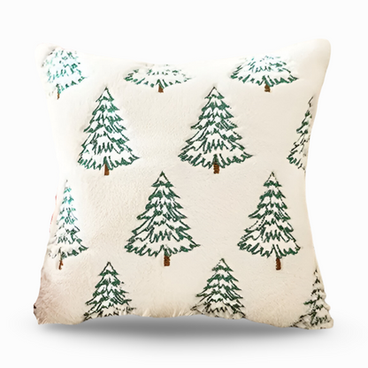 Soft Holiday Pillow Covers with Christmas Tree Pattern