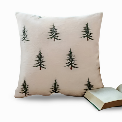 Soft Holiday Pillow Covers with Christmas Tree Pattern