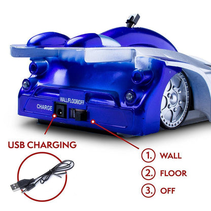Fast RC Wall Climber Car with Bright LED Lights