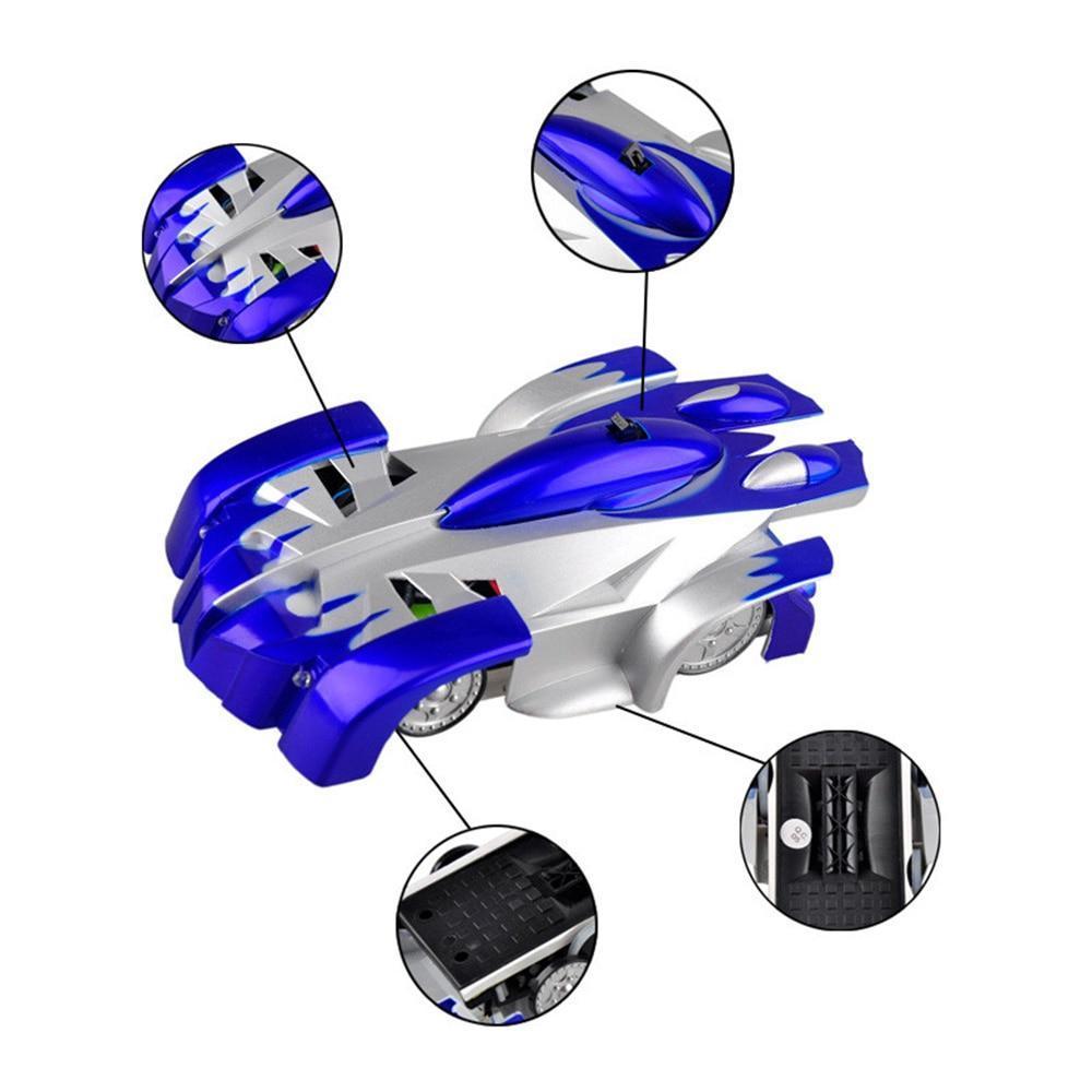 Fast RC Wall Climber Car with Bright LED Lights