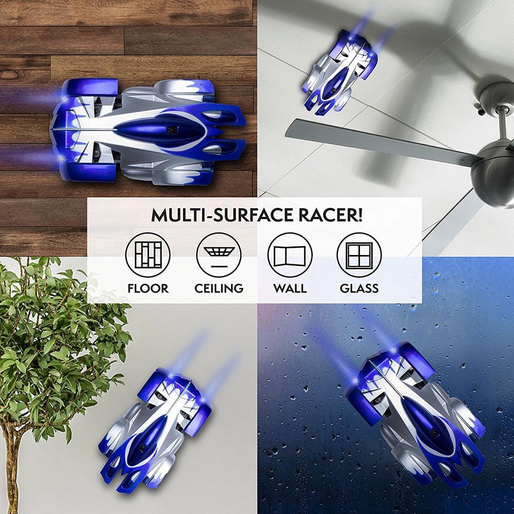 Fast RC Wall Climber Car with Bright LED Lights