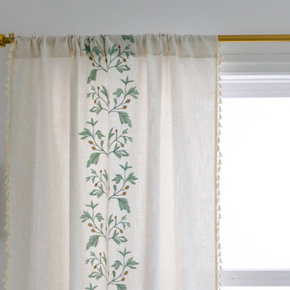 Beautiful Flower Luxury Tassel Drapes